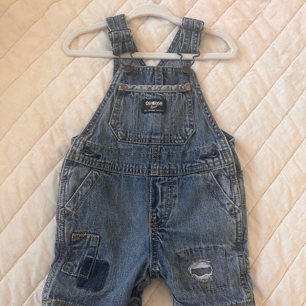 OshKosh B'gosh Baby’s 12M Classic Blue Overall Shorts
